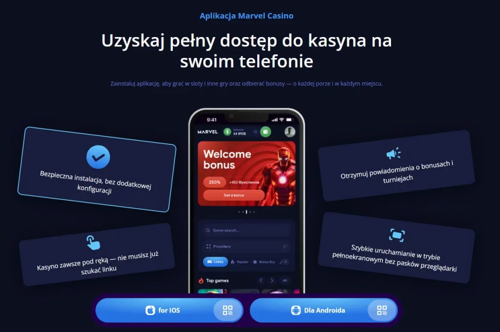 Aplikacja Marvel Casino